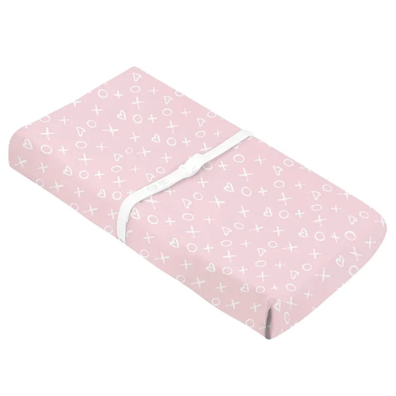 Changing Pad Cover | Pink XO