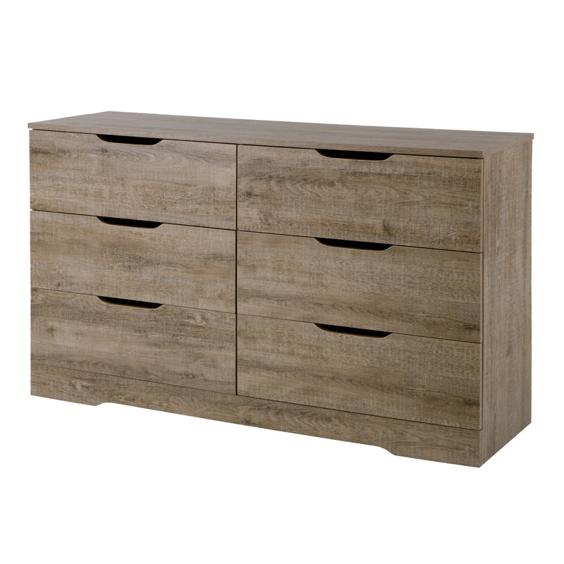 6-Drawer Double Dresser  Holland Weathered Oak 9075010