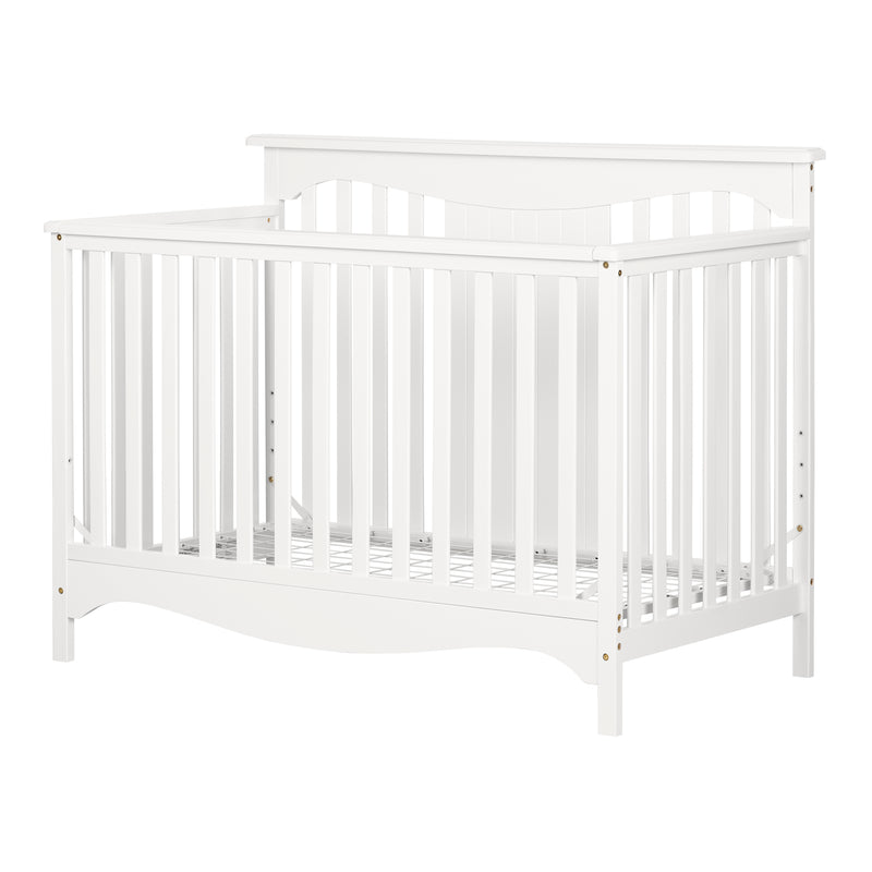 Baby Crib 4 Heights with Toddler Rail  Savannah Pure White 11846