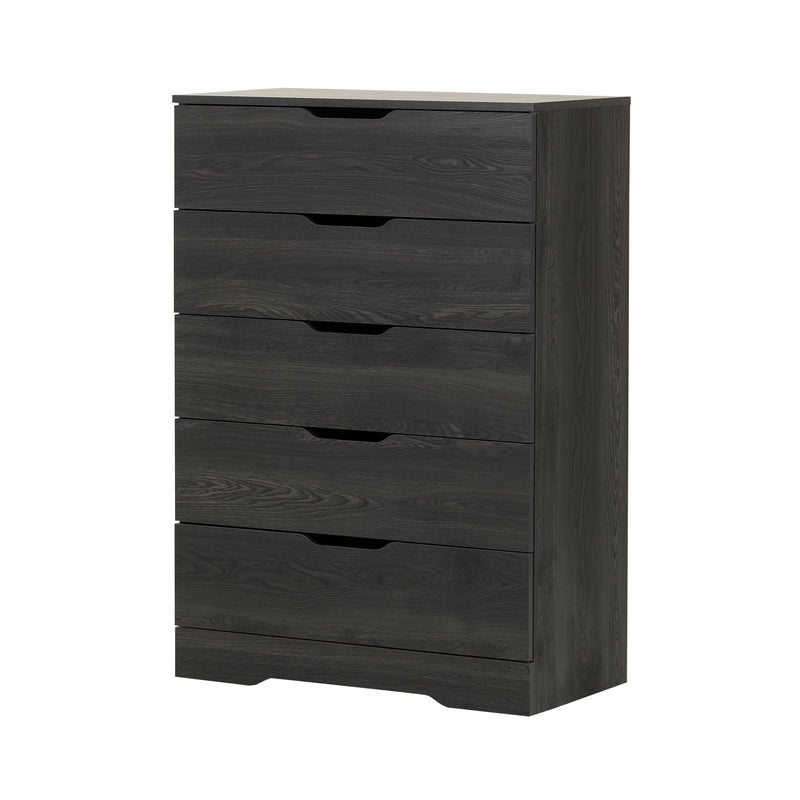 Holland 5-drawer chest - Gray oak