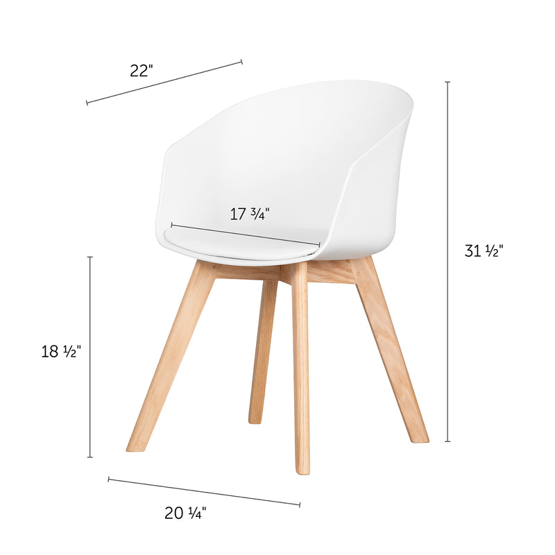 Flam - Chair with Wooden Legs