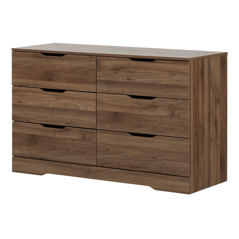 6-Drawer Double Dresser  Holland Natural Walnut 11281