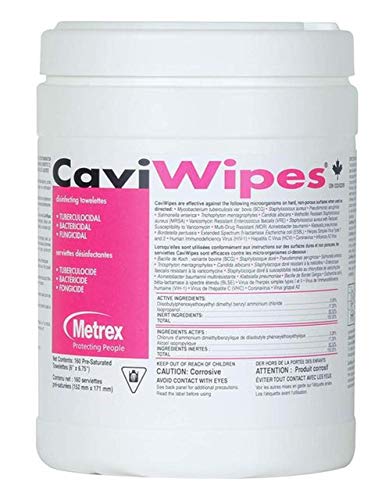 CaviWipes - Cavicide Germicidal Cleansing Wipes - 160 pieces