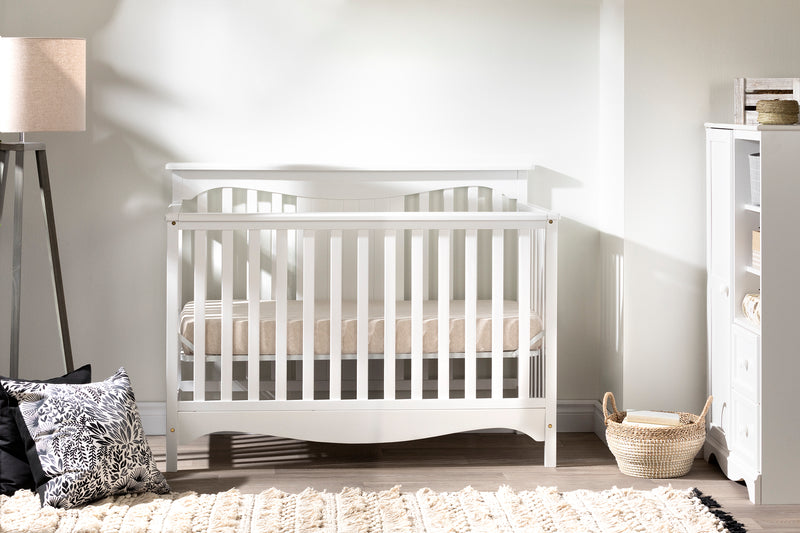 Baby Crib 4 Heights with Toddler Rail  Savannah Pure White 11846