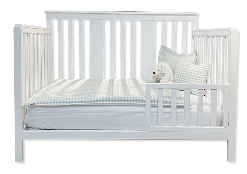 Crib with transition barrier - ADAMS - White