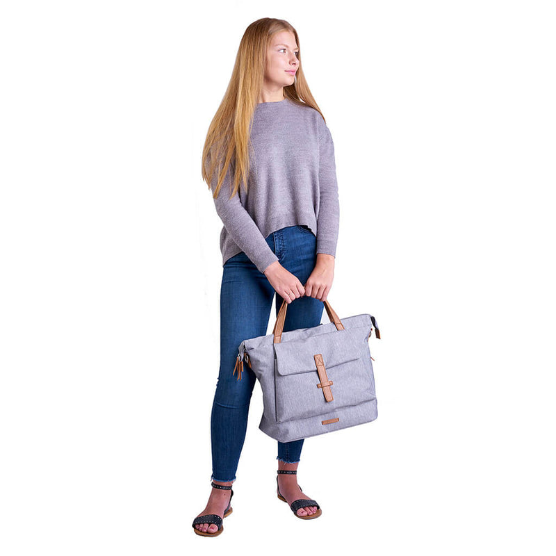 Erin Backpack Diaper Bag - Gray Marl
