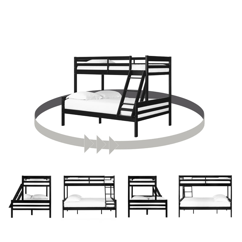 Fakto - Solid wood bunk beds -- Matt black