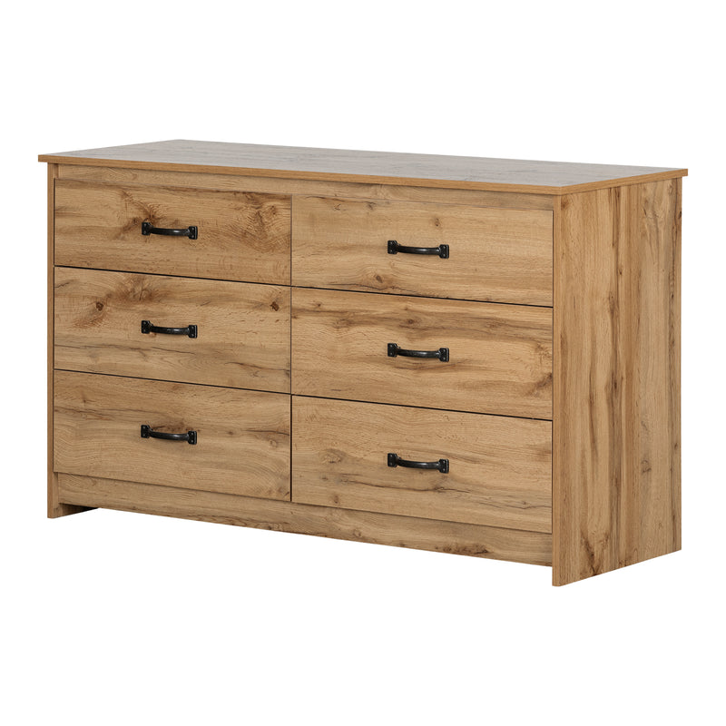 6-drawer double dresser - Tassio Nordic oak