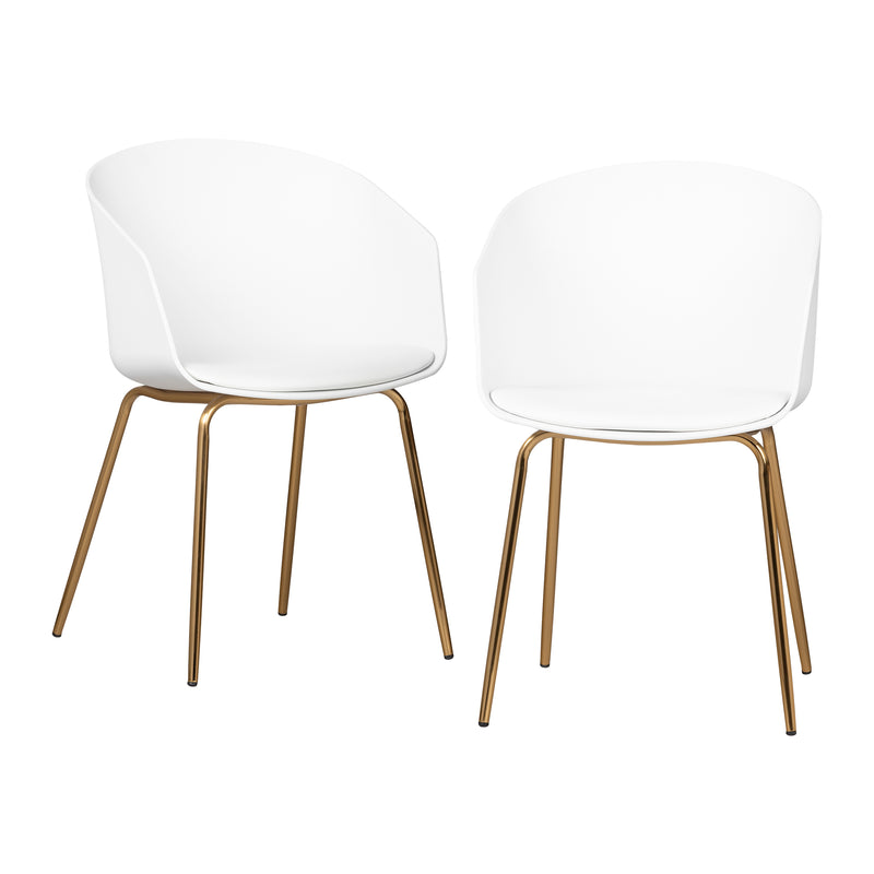 Flam - Dining Chair with Metal Legs - Set of 2