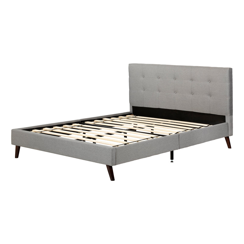 Fusion - Queen Upholstered Full Bed - Light Gray