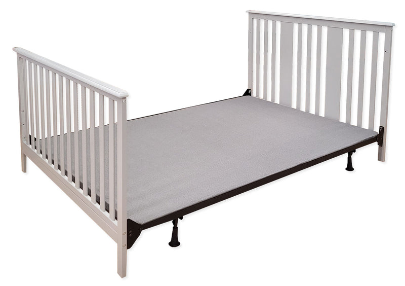 Crib with transition barrier - ADAMS - Gray