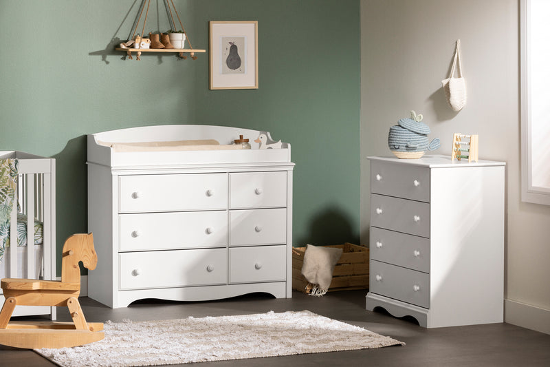 Angel - 6-Drawer Changing Table -- Pure White