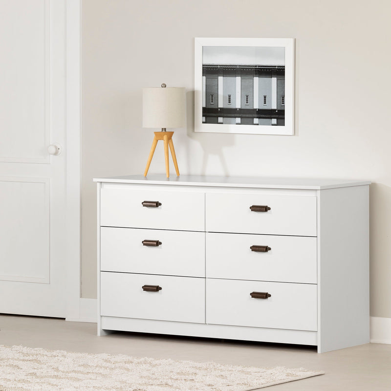 Hulric - 6 Drawer Double Dresser -- Pure White