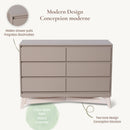 Bureau 6 tiroirs Pala - Taupe