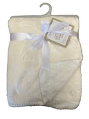 Couverture réversible pour bébé- Blanche motifs lapins