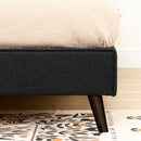 Lit complet rembourré queen 60" Sazena - Charbon mat