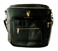 Sac à couches en cuir vegan - Noir — Collection Mini Coco