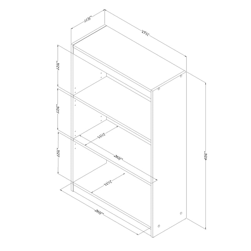 Étagère 3 tablettes Axess - Blanc