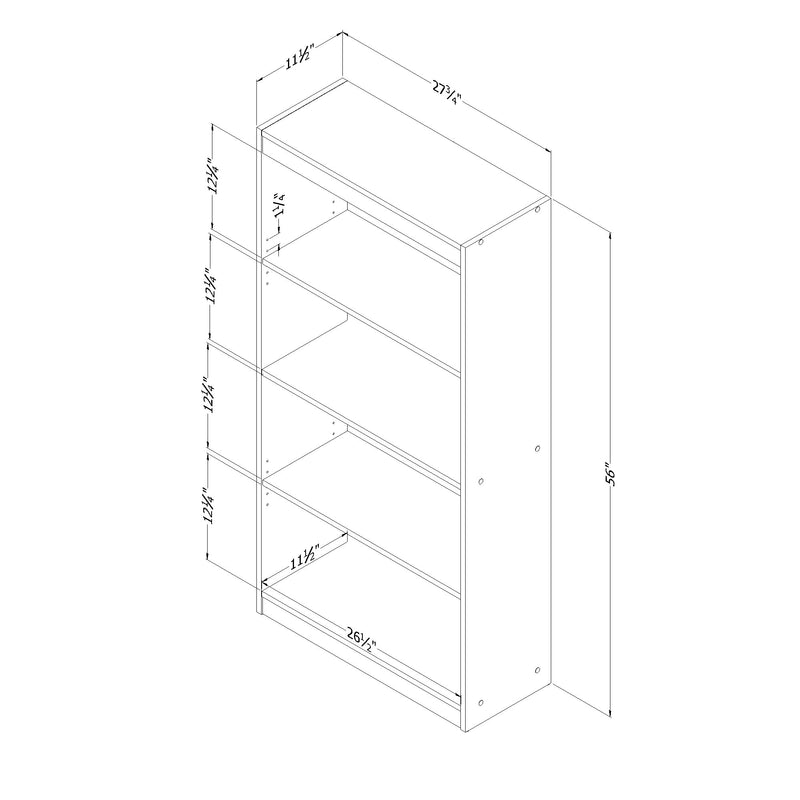 Étagère 4 tablettes Axess - Noir