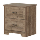 Table de chevet 2 tiroirs Prairie - Chêne vieilli