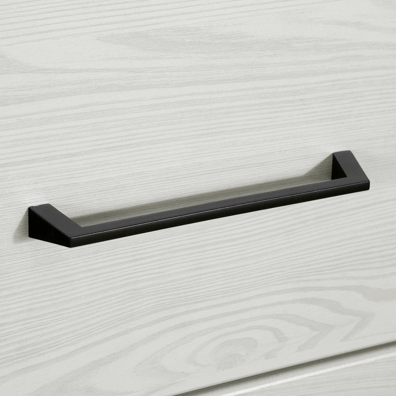 Commode 4 tiroirs Arlen - Pin blanc et Noir mat