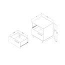 Table de chevet 2 tiroirs Cavalleri - Blanc