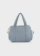 Sac à couches brodé- Bleu