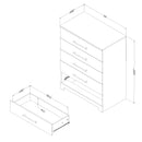 Commode 5 tiroirs Primo - Chêne noir