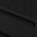 Armoire penderie avec portes et tiroir Acapella - Chêne noir