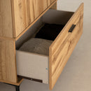 Armoire penderie avec portes et tiroir Musano - Chêne nordique