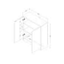 Armoire de rangement 2 portes Essence - Chêne noir