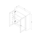 Armoire de rangement avec 2 portes Essence - Chêne blanchi