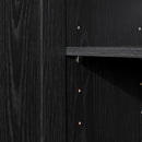 Armoire de rangement avec 2 portes Essence - Chêne noir