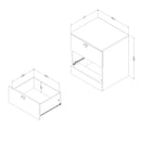 Table de chevet 2 tiroirs Spark - Blanc solide