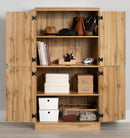 Armoire de rangement 4 portes Morgan- Chêne nordique