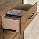 Bureau double 6 tiroirs Gravity - Natural Mango