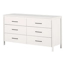 Bureau double 6 tiroirs Gravity - Blanc