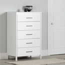 Commode 5 tiroirs Gravity - Blanc