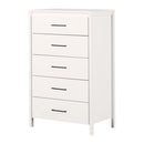 Commode 5 tiroirs Gravity - Blanc
