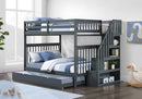 Lits superposés 54"/54" - Gris