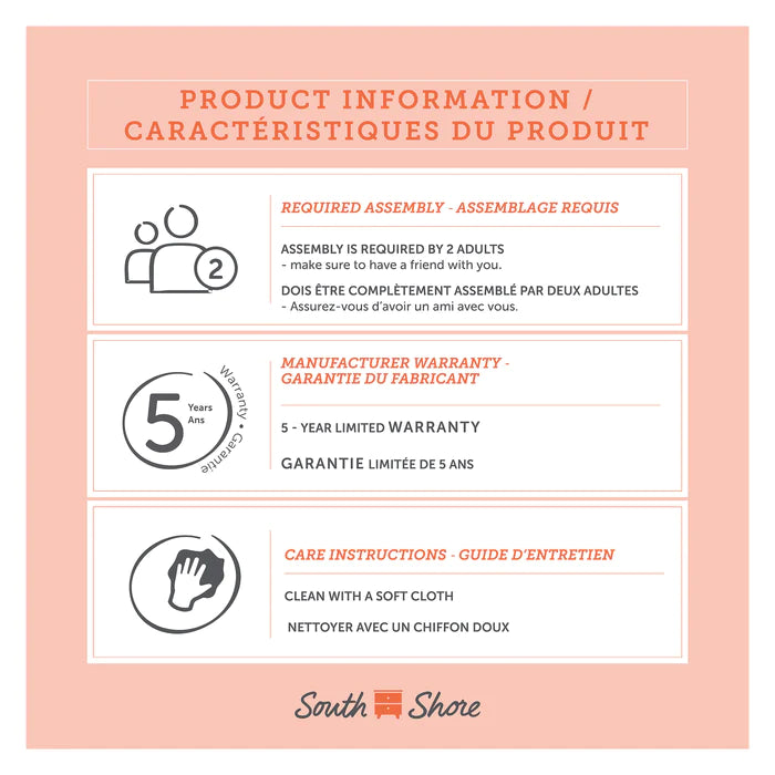 Ensemble lit plateforme et tête de lit double/queen Holland - Noyer naturel