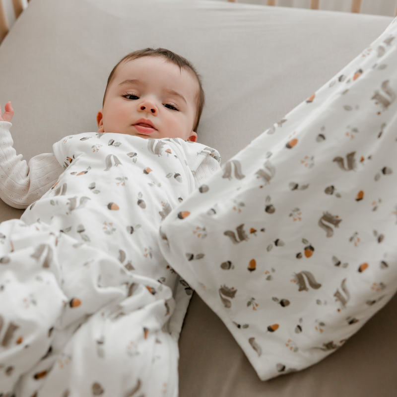 Sac de nuit matelassé en bambou - Écureuils (2.5 togs)
