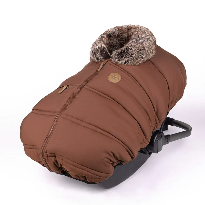 Winter Baby Car Seat Cover – Tourmaline / wolf