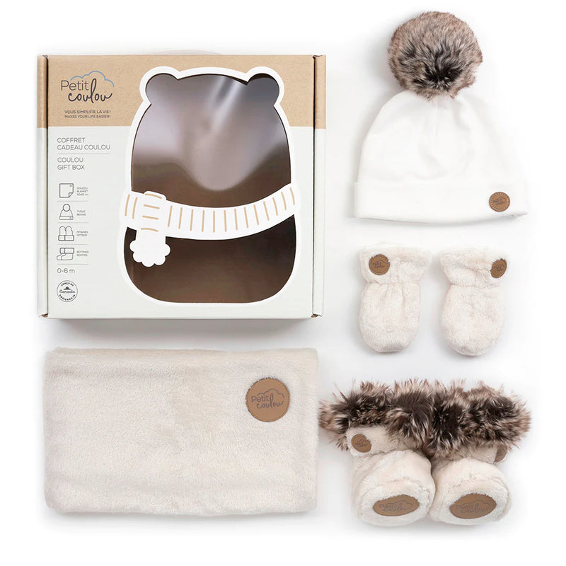 Coffret cadeau Coulou 4 accessoires 0-6 mois- Crème