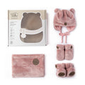 Coffret cadeau Coulou minky 4 accessoires 0-6 mois- Ourson rose — Petit Coulou