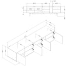 Meuble TV avec portes Mezzy - Chêne noir