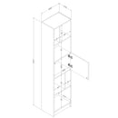 Bibliothèque étroite 5 tablettes Liora - Chêne noir