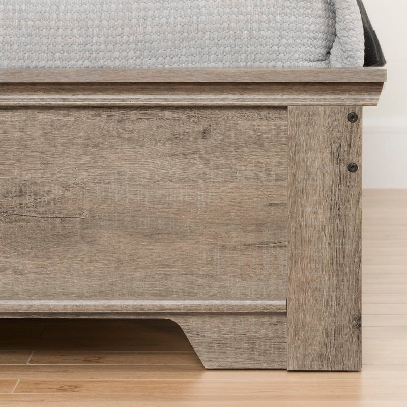 Ensemble lit plateforme et tête de lit queen 60" Versa - Chêne vieilli