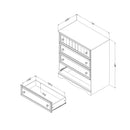 Commode 4 tiroirs Savannah - Blanc solide