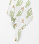 Couverture en mousseline de bambou - Cactus et soleil